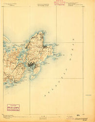 Gloucester Massachusetts Historical topographic map, 1:62500 scale, 15 X 15 Minute, Year 1893