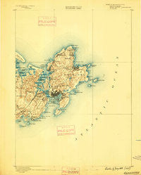 Gloucester Massachusetts Historical topographic map, 1:62500 scale, 15 X 15 Minute, Year 1888