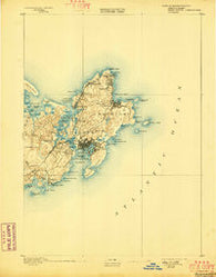 Gloucester Massachusetts Historical topographic map, 1:62500 scale, 15 X 15 Minute, Year 1893