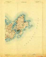 Gloucester Massachusetts Historical topographic map, 1:62500 scale, 15 X 15 Minute, Year 1893