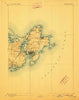 Gloucester Massachusetts Historical topographic map, 1:62500 scale, 15 X 15 Minute, Year 1893