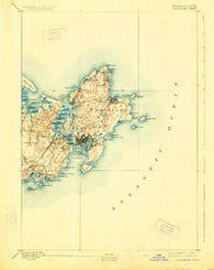 Gloucester Massachusetts Historical topographic map, 1:62500 scale, 15 X 15 Minute, Year 1893