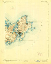 Gloucester Massachusetts Historical topographic map, 1:62500 scale, 15 X 15 Minute, Year 1893