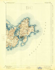 Gloucester Massachusetts Historical topographic map, 1:62500 scale, 15 X 15 Minute, Year 1893