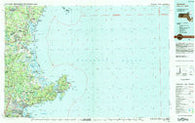 Gloucester Massachusetts Historical topographic map, 1:100000 scale, 30 X 60 Minute, Year 1984