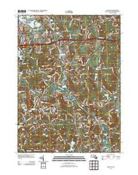 Grafton Massachusetts Historical topographic map, 1:24000 scale, 7.5 X 7.5 Minute, Year 2012