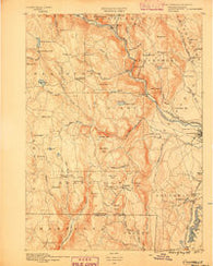 Granville Massachusetts Historical topographic map, 1:62500 scale, 15 X 15 Minute, Year 1889