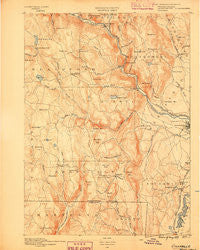 Granville Massachusetts Historical topographic map, 1:62500 scale, 15 X 15 Minute, Year 1889