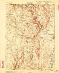 Granville Massachusetts Historical topographic map, 1:62500 scale, 15 X 15 Minute, Year 1893
