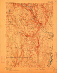 Granville Massachusetts Historical topographic map, 1:62500 scale, 15 X 15 Minute, Year 1895