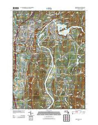 Greenfield Massachusetts Historical topographic map, 1:24000 scale, 7.5 X 7.5 Minute, Year 2012