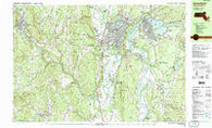 Greenfield Massachusetts Historical topographic map, 1:25000 scale, 7.5 X 15 Minute, Year 1990