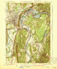 Greenfield Massachusetts Historical topographic map, 1:31680 scale, 7.5 X 7.5 Minute, Year 1941