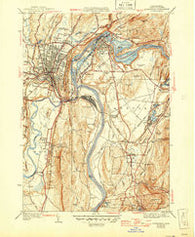 Greenfield Massachusetts Historical topographic map, 1:31680 scale, 7.5 X 7.5 Minute, Year 1941