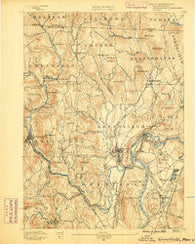 Greenfield Massachusetts Historical topographic map, 1:62500 scale, 15 X 15 Minute, Year 1890