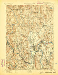 Greenfield Massachusetts Historical topographic map, 1:62500 scale, 15 X 15 Minute, Year 1894