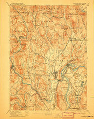Greenfield Massachusetts Historical topographic map, 1:62500 scale, 15 X 15 Minute, Year 1894