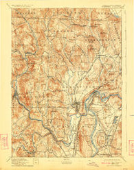 Greenfield Massachusetts Historical topographic map, 1:62500 scale, 15 X 15 Minute, Year 1894