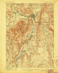 Greylock Massachusetts Historical topographic map, 1:62500 scale, 15 X 15 Minute, Year 1898