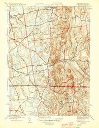 Hampden Massachusetts Historical topographic map, 1:31680 scale, 7.5 X 7.5 Minute, Year 1944