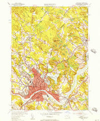 Haverhill Massachusetts Historical topographic map, 1:24000 scale, 7.5 X 7.5 Minute, Year 1955