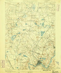 Haverhill New Hampshire Historical topographic map, 1:62500 scale, 15 X 15 Minute, Year 1890