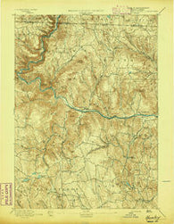 Hawley Massachusetts Historical topographic map, 1:62500 scale, 15 X 15 Minute, Year 1894
