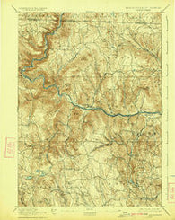 Hawley Massachusetts Historical topographic map, 1:62500 scale, 15 X 15 Minute, Year 1894