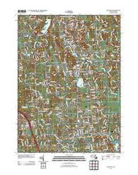 Holliston Massachusetts Historical topographic map, 1:24000 scale, 7.5 X 7.5 Minute, Year 2012