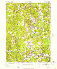 Holliston Massachusetts Historical topographic map, 1:24000 scale, 7.5 X 7.5 Minute, Year 1953