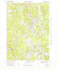 Holliston Massachusetts Historical topographic map, 1:25000 scale, 7.5 X 7.5 Minute, Year 1969