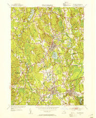 Holliston Massachusetts Historical topographic map, 1:31680 scale, 7.5 X 7.5 Minute, Year 1953