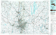 Holyoke Massachusetts Historical topographic map, 1:100000 scale, 30 X 60 Minute, Year 1985