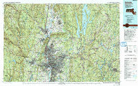 Holyoke Massachusetts Historical topographic map, 1:100000 scale, 30 X 60 Minute, Year 1985