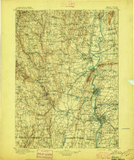 Holyoke Massachusetts Historical topographic map, 1:125000 scale, 30 X 30 Minute, Year 1896