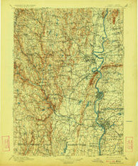Holyoke Massachusetts Historical topographic map, 1:125000 scale, 30 X 30 Minute, Year 1901
