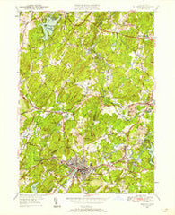 Hudson Massachusetts Historical topographic map, 1:24000 scale, 7.5 X 7.5 Minute, Year 1950