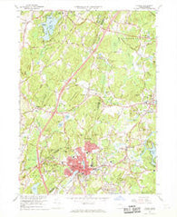 Hudson Massachusetts Historical topographic map, 1:24000 scale, 7.5 X 7.5 Minute, Year 1966