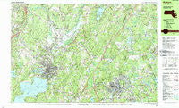 Hudson Massachusetts Historical topographic map, 1:25000 scale, 7.5 X 15 Minute, Year 1988