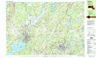 Hudson Massachusetts Historical topographic map, 1:25000 scale, 7.5 X 15 Minute, Year 1997