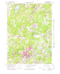 Hudson Massachusetts Historical topographic map, 1:25000 scale, 7.5 X 7.5 Minute, Year 1966