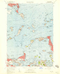 Hull Massachusetts Historical topographic map, 1:24000 scale, 7.5 X 7.5 Minute, Year 1958