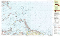 Hull Massachusetts Historical topographic map, 1:25000 scale, 7.5 X 15 Minute, Year 1984