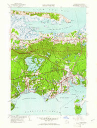 Hyannis Massachusetts Historical topographic map, 1:24000 scale, 7.5 X 7.5 Minute, Year 1950