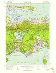 Hyannis Massachusetts Historical topographic map, 1:24000 scale, 7.5 X 7.5 Minute, Year 1950