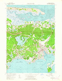 Hyannis Massachusetts Historical topographic map, 1:24000 scale, 7.5 X 7.5 Minute, Year 1961