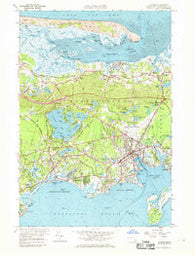 Hyannis Massachusetts Historical topographic map, 1:24000 scale, 7.5 X 7.5 Minute, Year 1961