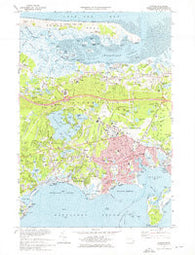 Hyannis Massachusetts Historical topographic map, 1:24000 scale, 7.5 X 7.5 Minute, Year 1974