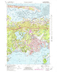 Hyannis Massachusetts Historical topographic map, 1:25000 scale, 7.5 X 7.5 Minute, Year 1974