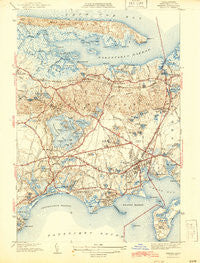 Hyannis Massachusetts Historical topographic map, 1:31680 scale, 7.5 X 7.5 Minute, Year 1942